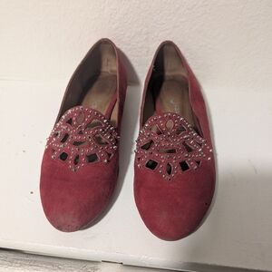 Jeffrey Campbell Red Suede Flats